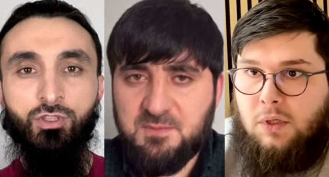 Тумсо Абдурахманов, Хасан Халитов, Ибрагим Янгулбаев (слева направо). Коллаж "Кавказского узла". Фото:  ABU-SADDAM SHISHANI / YouTube, кадр видео KHASAN KHALITOV https://www.youtube.com/watch?v=m-9tLsyQvxk, https://www.youtube.com/watch?time_continue=365&v=WbBv-jE47Zs&feature=emb_logo