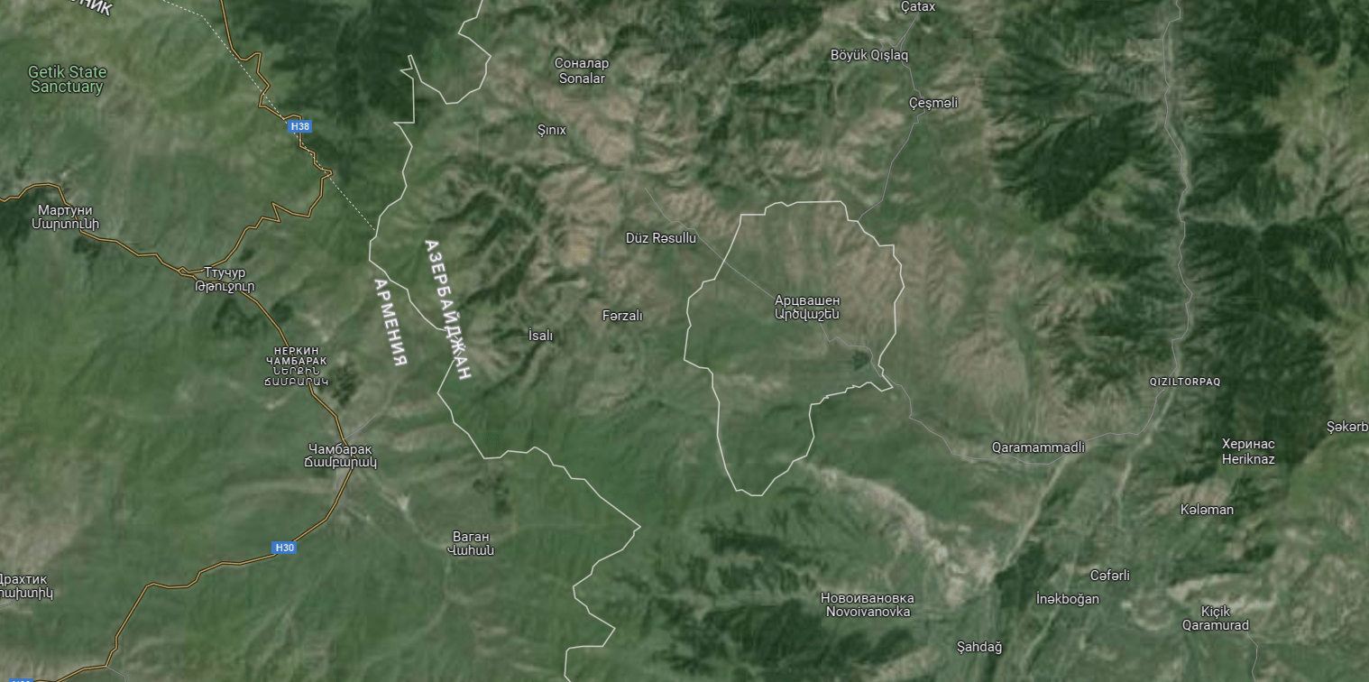 Арцвашен. Скриншот https://www.google.com/maps